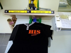 Fertiges Shirt unter der Thermopresse